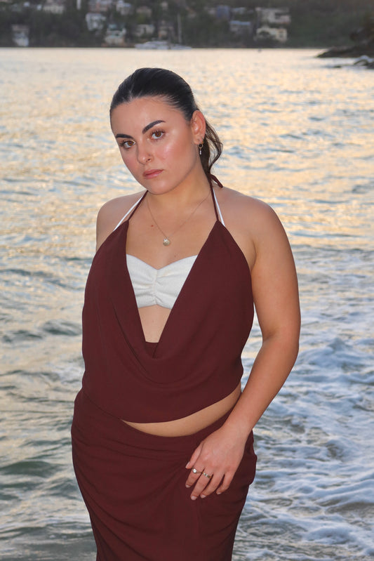 Imara Cowl Top - Coconut